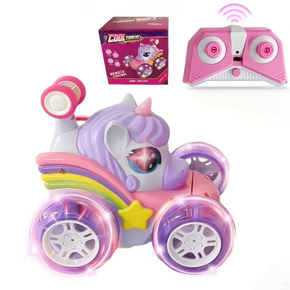 Light-Up Unicorn Remote Control Stunt Car