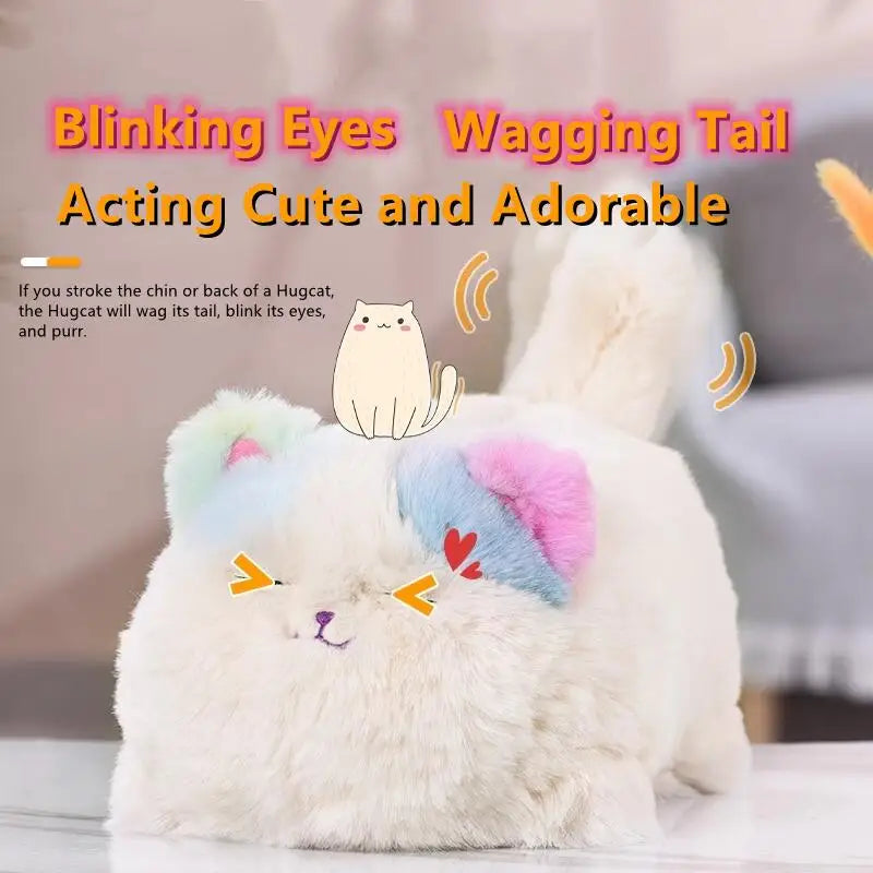 Fluffy Talking Hug Cat Plush – Interactive Toy