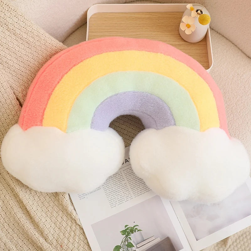 Rainbow Dreamy Shapes Plush Pillows