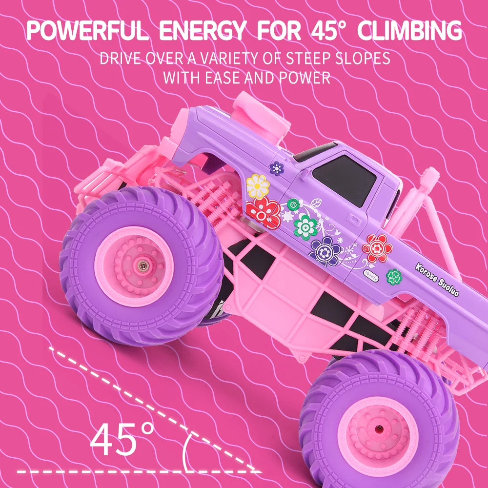 Pink Flower Monster Truck RC Car