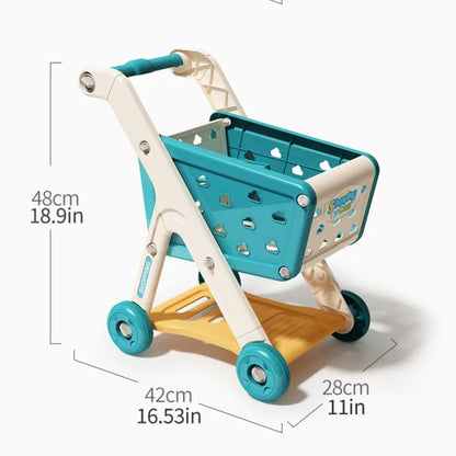 Kids Shopping Cart with Fruit Accessories