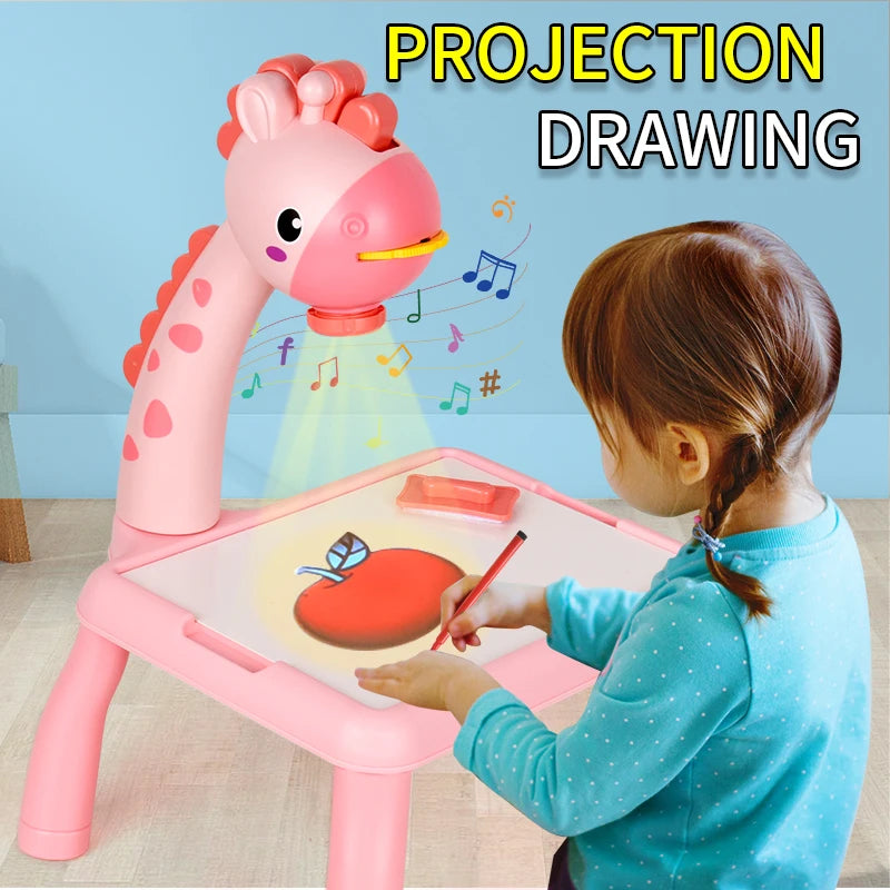 Giraffe Kids Projector Drawing Table – Educational Art Desk