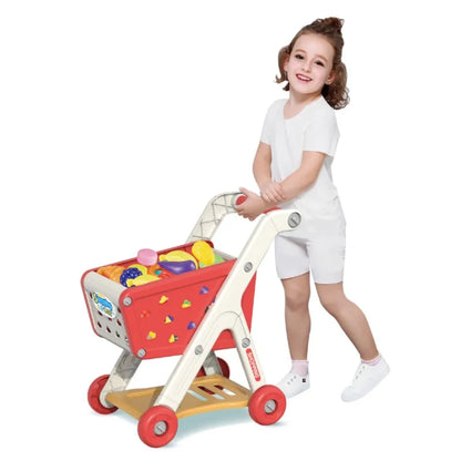 Kids Shopping Cart with Fruit Accessories