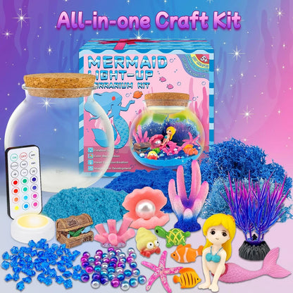 Mermaid Light-Up Terrarium Kit DIY