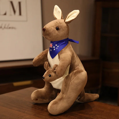 Plush Kangaroo with Baby Joey
