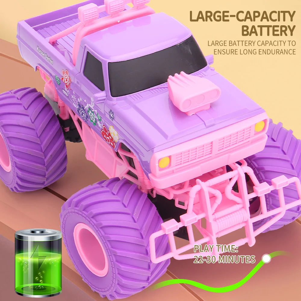 Pink Flower Monster Truck RC Car
