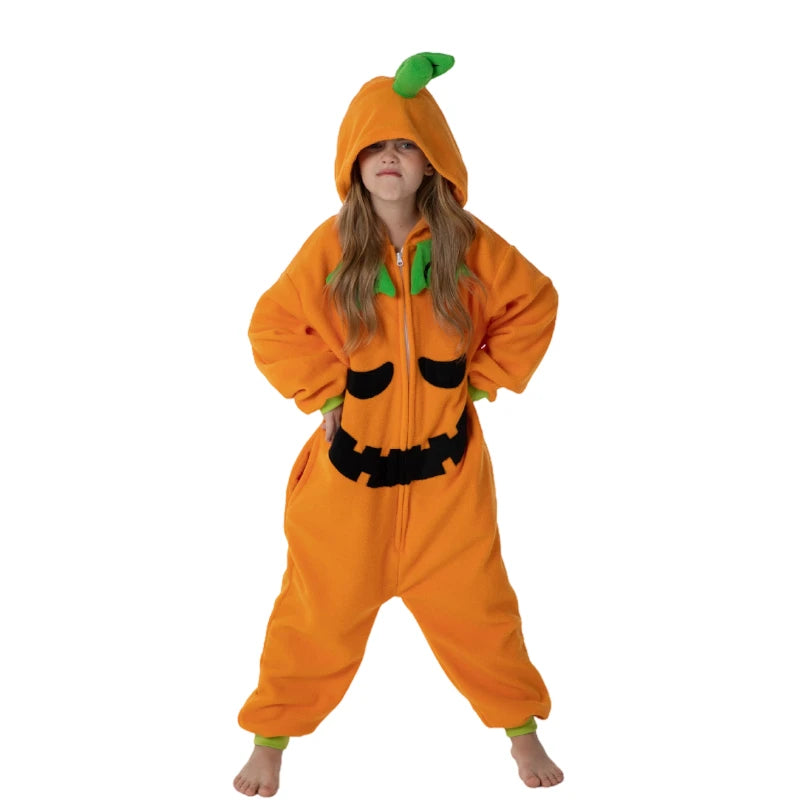 Pumpkin Kigurumi Pajamas for Mom and Child