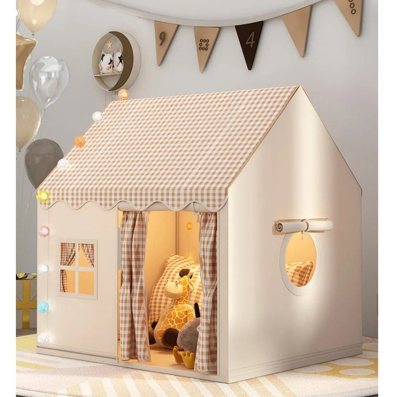 Kids Foldable Playhouse Tent – Pretend Play Cottage