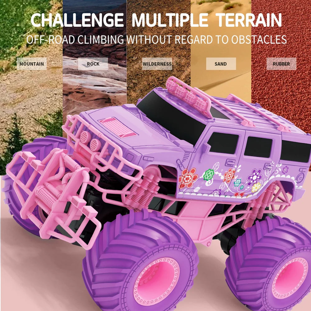 Pink Flower Monster Truck RC Car