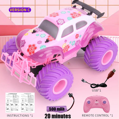 Pink Flower Monster Truck RC Car