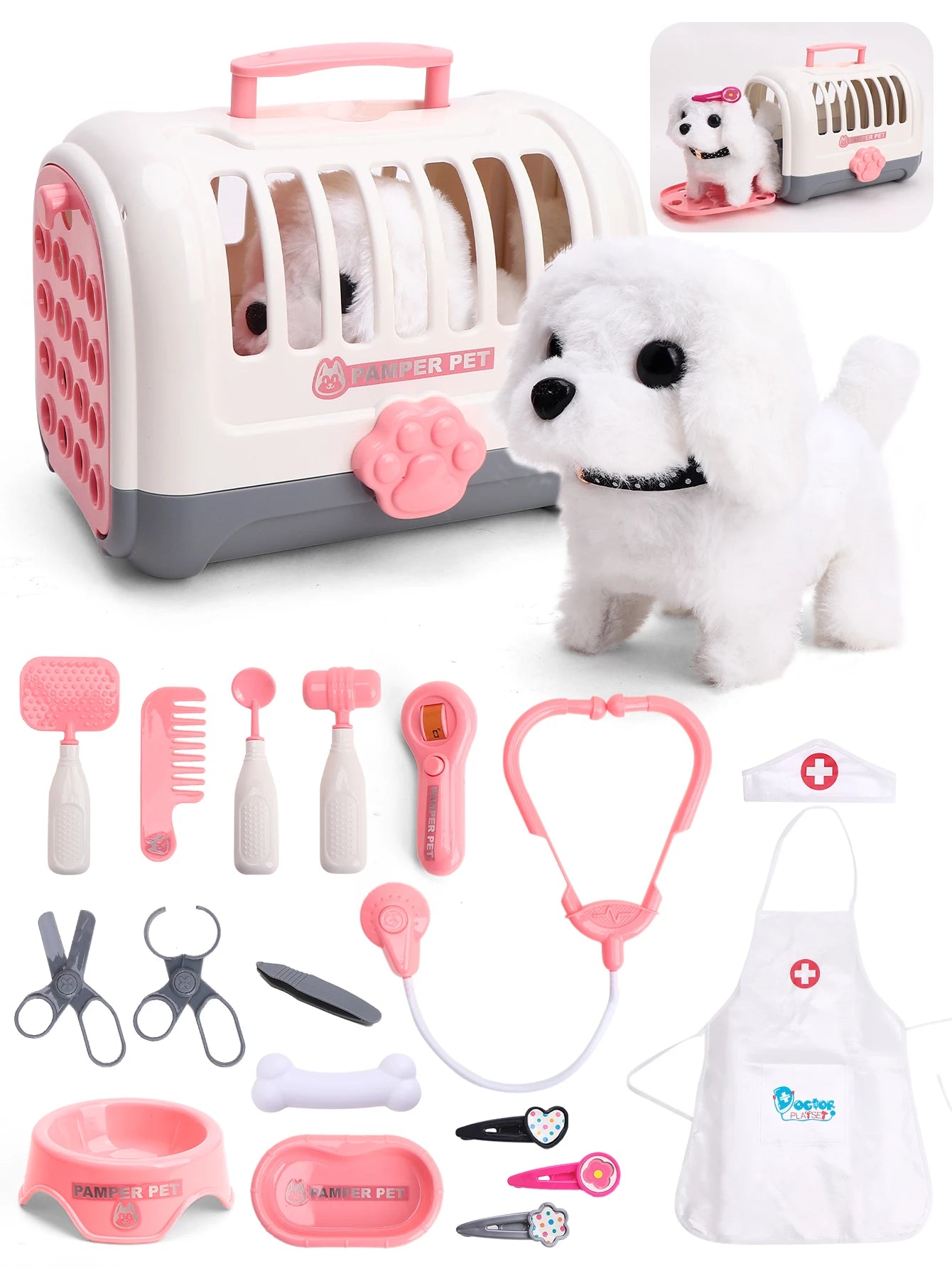Interactive Puppy Vet Playset – Carry & Care Your Little Friend