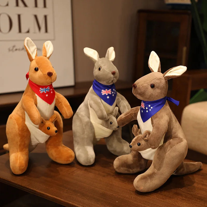 Plush Kangaroo with Baby Joey
