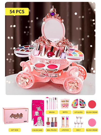 Princess Carriage Makeup Playset – Magical Vanity for Little Artists