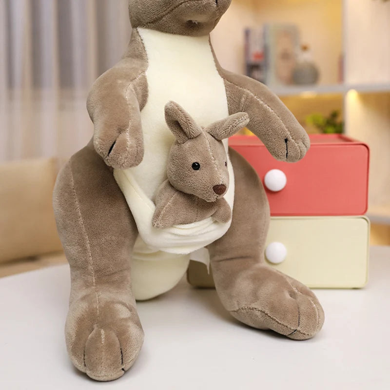 Kangaroo Plush Toy with Baby Joey