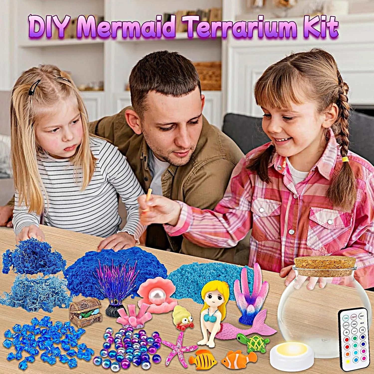 Mermaid Light-Up Terrarium Kit DIY
