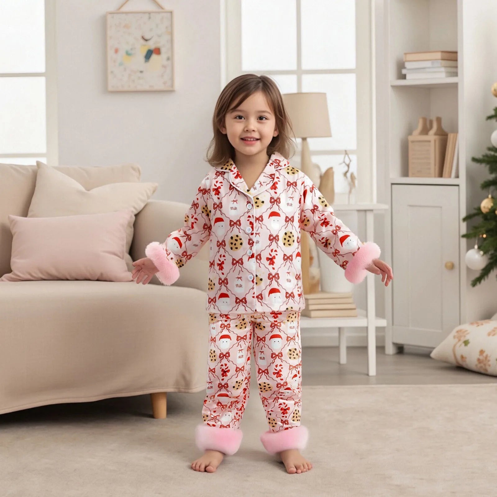 Santa’s Milk & Cookies Christmas Pajamas