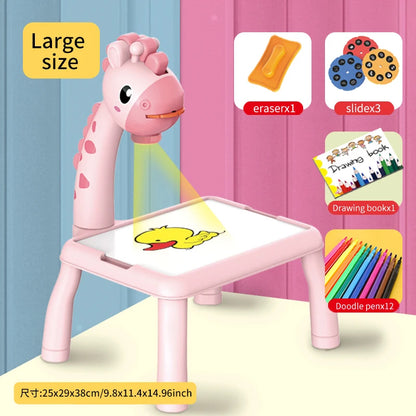 Giraffe Kids Projector Drawing Table – Educational Art Desk