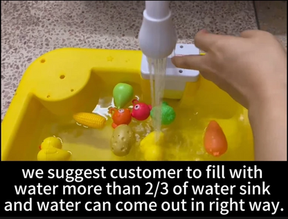 Water Play Sink with Faucet & Fishing Game