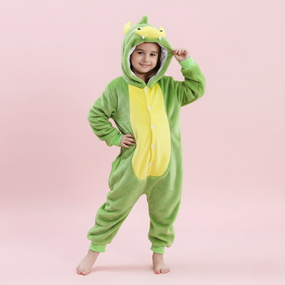Green Dinosaur Kigurumi Pajamas for Kids
